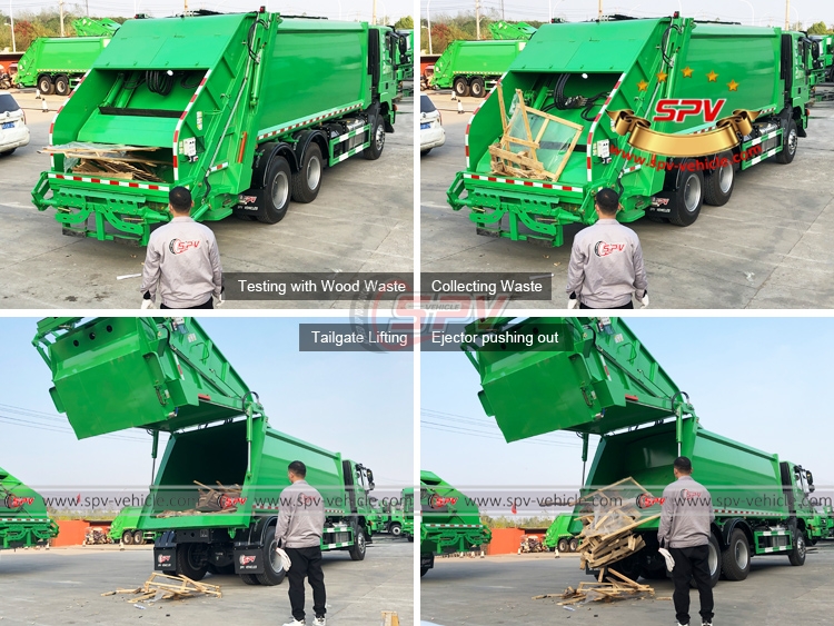 20 CBM Garbage Compactor Truck IVECO - Discharging